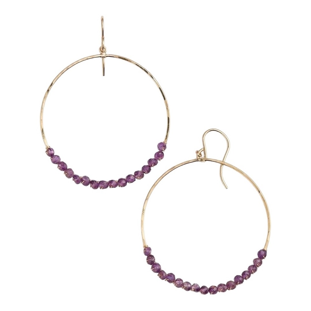SONYA RENÉE LEYLA SEMIPRECIOUS AMETHYST EARRINGS - BRAND NEW